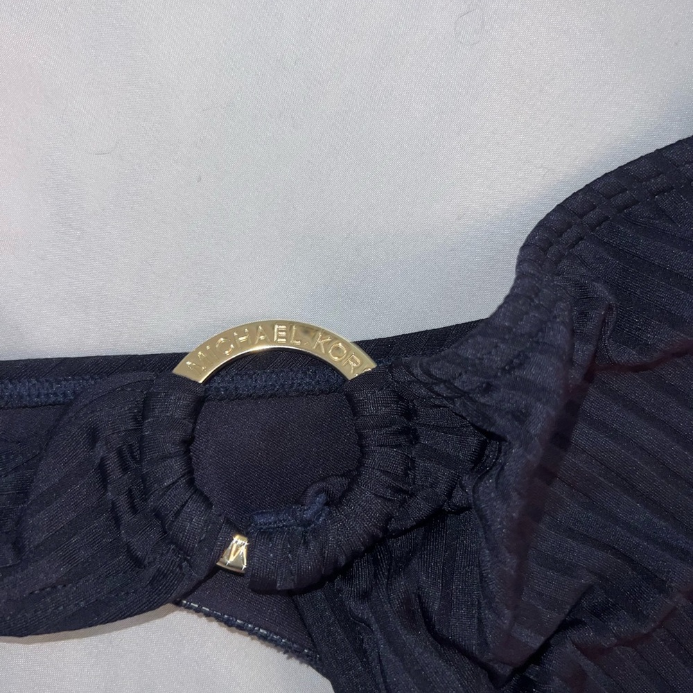 Michael Kors Midnight Blue Swim Suit with Gold Detail